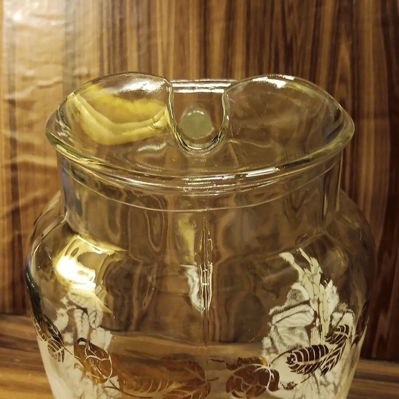 Vintage retro mcm Barlett Collins white gold rose barware pitcher - Picture 5 of 7